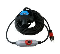 Cavo prolunga 3 vie 3x230V 25m + interruttore protezione personale PRCD-S+...