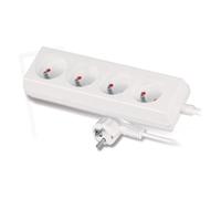 Cavo prolunga 4 prese con/u 10A 3m/ODB 3x1/bianco PS-470 W-97481