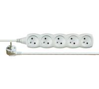Cavo Prolunga 5 Prese con/u 3m/H05VV-F 3G1/Bianco P0513 Prolunga