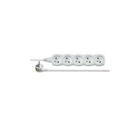 Cavo prolunga 5 prese con/u 7m/H05VV-F 3G1/bianco P0517