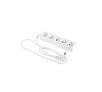 Cavo prolunga 5 prese z/u 1,5m/H05VV-F 3G1/bianco PM-BW-5G-15