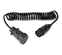 Cavo prolunga 7 pin 3m spirale, adattatore traino, per auto camion caravan