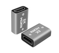 Cavo Prolunga Adattatore HDMl Connettore Spina, 2 Pezzi, Adattatore Accoppiatore 8K@60Hz 4K@120Hz 2K@144Hz/165Hz, Adattatore HDMl Femmina a Femmina, Prolunga Cavo HDMI per Laptop, PC, Monitor, R0ku TV