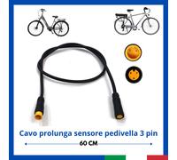 Cavo prolunga alimentazione da sensore pedivella per Ebike bici elettrica 60 cm