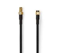CAVO PROLUNGA ANTENNA SMA NEDIS CSGP02210BK50 SMA maschio | SMA femmina | Placcato oro | 50 Ohm | Doppio schermo | 5.0 m | Tondo | PVC | Nero | Polybag