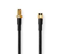 CAVO PROLUNGA ANTENNA SMA NEDIS CSGP02400BK100 SMA maschio | SMA femmina | Placcato oro | 50 Ohm | Doppio schermo | 10.0 m | Tondo | PVC | Nero | Polybag