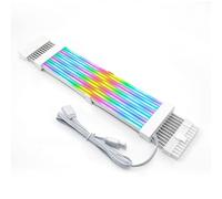 Cavo Prolunga ARGB, Cavi PSU RGB Flessibili 5V 18AWG, Supporto Cavo PSU Sincronizzato, Cavo di Alimentazione della Scheda Madre, con modalità Colore Multiple (24 Pin)