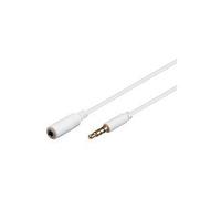 CAVO PROLUNGA AUDIO 3,5 MM 4 POLI MASCHIO/FEMMINA PROLUNGA PER CUFFIE/MICROFONO SU SMARTPHONE MT 2 BIANCO NEW