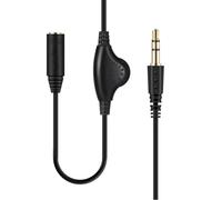 Cavo Prolunga Audio Stereo 3,5mm | Maschio Femmina | Adattatore Aux con Controllo del Volume | Prolunga 1 Metro | Per Cuffie, PC, Computer, Altoparlanti Bluetooth, Smartphone, Tablet