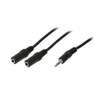 Cavo prolunga audio stereo, jack da 3,5 mm maschio a 2 X 3,5 mm Jack, 0.2 m, LOGILINK®, [ca1046]