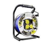 Cavo prolunga avvolgicavo 4 vie IP44 16A 3x2,5mm2 Avvolgicavo 40m BLU