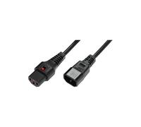 Oem Cavo Prolunga C14 180° a C13 180° con Blocco IEC 3m