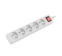Lanberg PS1-05E-0300-W prolunghe e multiple 3 m 5 presa(e) AC Interno/esterno Bianco