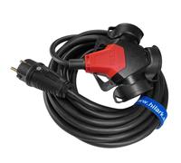 Cavo prolunga da cantiere con distributore 3+1 H07RN-F 3G2,5 1-50m