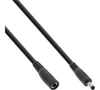 InLine - Cavo di prolunga CC, cavo di prolunga universale per strisce LED, telecamere di sorveglianza, stampanti, router, switch e molto altro, DC maschio/femmina 4,0 x 1,7 mm, nero, 3 m