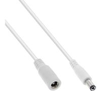 InLine® Cavo prolunga DC maschio/femmina 5,5 x 2,5 mm, AWG 18, bianco, 5 m