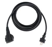 Cavo Prolunga Elettrico 2,5M con Presa Spina EU Schuko IP44 per Esterni 16A Nero