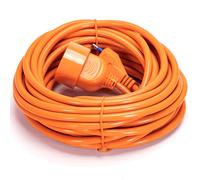 Cavo prolunga elettrico da 10m - Spina 16A 2P+T e Presa Schuko+Bipasso 16A 2P+T Arancione Aigostar