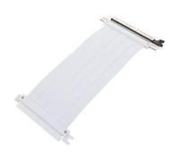 Cavo Prolunga Gpu Pcie 4.0 16x 180 Gradi in Rame Bianco | Montaggio Flessibile, Trasmissione ad Alta Velocità, Connessione Stabile per Mining e Setup Multi Scheda