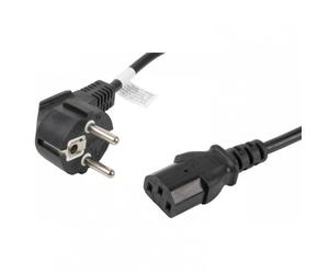 Cavo prolunga Lanberg CEE 7/7 a IEC 320 C13 maschio/femmina 1,8 m VDE nero
