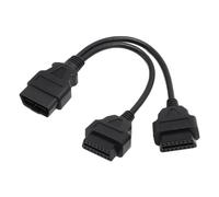 Cavo Prolunga OBD 16 Pin, Cavo OBD2 Maschio a Doppia Femmina, Adattatore Cavo Sdoppiatore OBD II Y con Trasmissione Dati Efficiente per Veicoli con Interfaccia OBD2