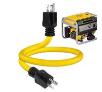 Cavo Prolunga per Esterni Uso Pesante,Presa Multipla Maschio-Maschio 5-15P | Prolunga Elettrica per Esterno | per Garage Officina Cantina Cucina Cantiere Magazzino Casa