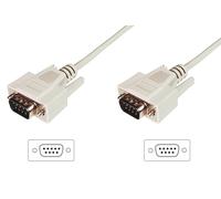 Cavo di collegamento seriale DIGITUS - da D-Sub 9 a D-Sub 9 - da spina a spina - 3,0 m - RS-232 - RS-485 - Beige