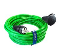 Cavo prolunga PUR H07BQ-F 3x2 SCHUKO maschio e femmina arancione/verde/blu