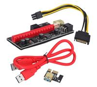 Cavo Prolunga Scheda Video Pcie 1x a 16x Rosso per Computer | Set Singolo, PVC Rame e Alluminio, per Collegamenti Multimediali su Portatili e Postazioni