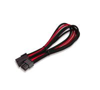 Cavo\Prolunga Sleevato PCIe 6Pin Femmina a 6Pin Maschio, 250mm, Nero Rosso