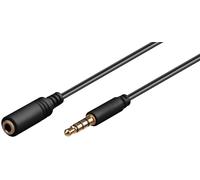 Goobay Cavo prolunga jack 62476 – 3,5 mm 4 pin, 0,5 m, nero, maschio/femmina