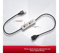 Cavo prolunga temporizzazione USB 0,6 metri per lampada ventola e controllo alim