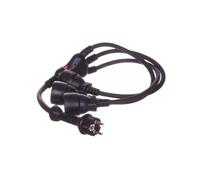 Cavo prolunga tre pezzi gomma 3x2P+Z 0,8m IP20 HELMO 050577