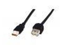 CAVO PROLUNGA USB 2.0 CONNETTORI A-A MASCHIO/FEMMINA - MT. 1,80 COLORE NERO NEW