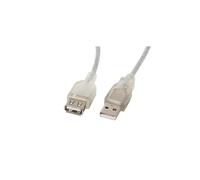 Cavo prolunga USB 2.0 Lanberg AM-AF da 5 m in ferrite trasparente