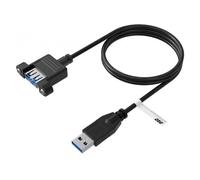 OEM Cavo prolunga USB 3.2 SuperSpeed A/A M/F da pannello 1m Nero