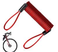 Cavo Promemoria Blocco | Cavo Di Sicurezza Flessibile A Doppio Anello Da 120 Cm Per Lucchetto - Corda Di Sicurezza In Filo Di Acciaio Con Promemoria A Molla E Per Scooter, Motociclette, Baga