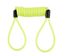 Cavo promemoria blocco disco per moto, 120 cm, in acciaio a spirale con copertura in plastica, diametro 4 mm, estremità ad anello per blocco rotore freno e impugnatura manubrio, per sicurezza