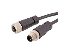 Cavo PUR in PVC stampaggio non schermato stile smorzamento 1PCS con connettore dritto M12 IP67 impermeabile 1m 2m 5m(LINE CONNECTOR_MALE INSERT_5M_4P)