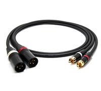 CAVO QUAD PROFESSIONALE MOGAMI 2534 COPPIA RCA XLR MASCHIO NEUTRIK GOLD 3 METRI
