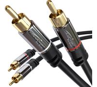 Cavo RCA Cinch da 5 m cavo audio stereo 2 x 2 Cinch particolarmente resistente e
