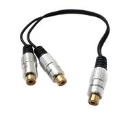 Cavo RCA Cinch S Y 25 CM 1 Poli Femmina A 2x Femmina Audio In Nero