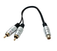 Cavo RCA Cinch S Y 25 CM 1 Poli Femmina A 2x Maschio Audio Nero