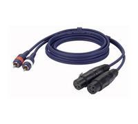 CAVO RCA DAP AUDIO FL25150 2X RCA Male L/R > 2 XLR/F 3 p. LUNGHEZZA 1,5 MT