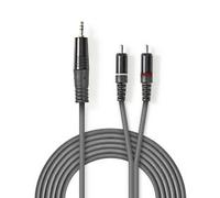 CAVO RCA NEDIS COTH22200GY30 JACK MASCHIO 3.5 mm - 2x RCA MASCHIO 3 M - GRIGIO SCURO