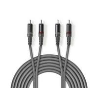 CAVO RCA NEDIS COTH24200GY50 DA 2 RCA MASCHIO A 2 RCA MASCHIO 5.00 m