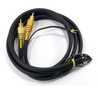 Cavo RCA schermato con massa saldato giradischi Technics SL-1210 MK2 125 cm