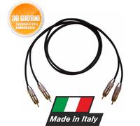 CAVO RCA STEREO PROFESSIONALE HI-FI 5m MADE IN ITALY DJ CONSOLE CDJ MIXER DDJ