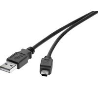 Cavo RenkForce USB 2.0 [1x Connettore USB 2.0 A-1x USB 2.0 Plug Mini-B] 0,15 m Black UL certificato, contatto plug-in dorato (R NEW