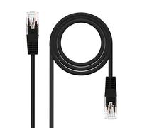Cavo Rete - Cat.5e UTP AWG24, Nero, 0,5 m, Ideale per connessioni veloci ed efficienti nelle reti locali.